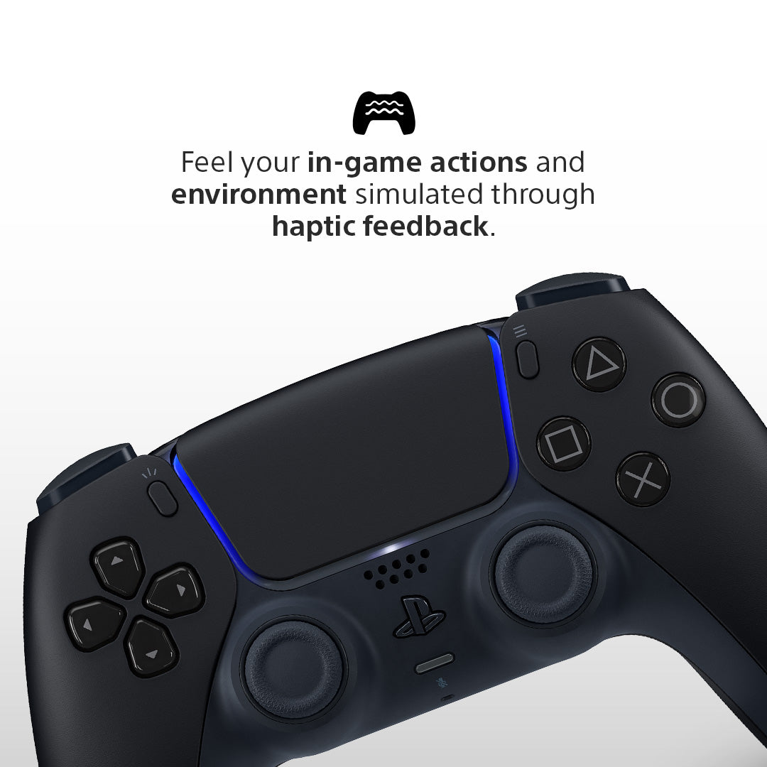Midnight Black DualSense Wireless Controller - For PS5, PC, Mac & Mobile