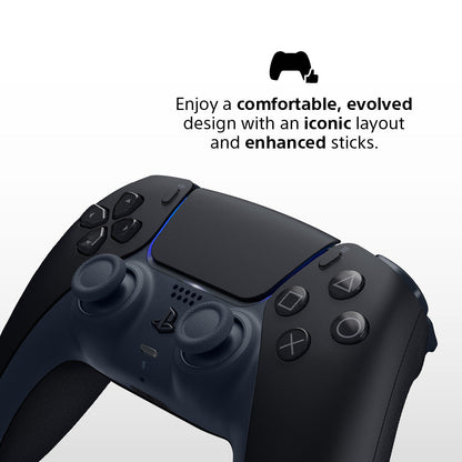 Midnight Black DualSense Wireless Controller - For PS5, PC, Mac & Mobile
