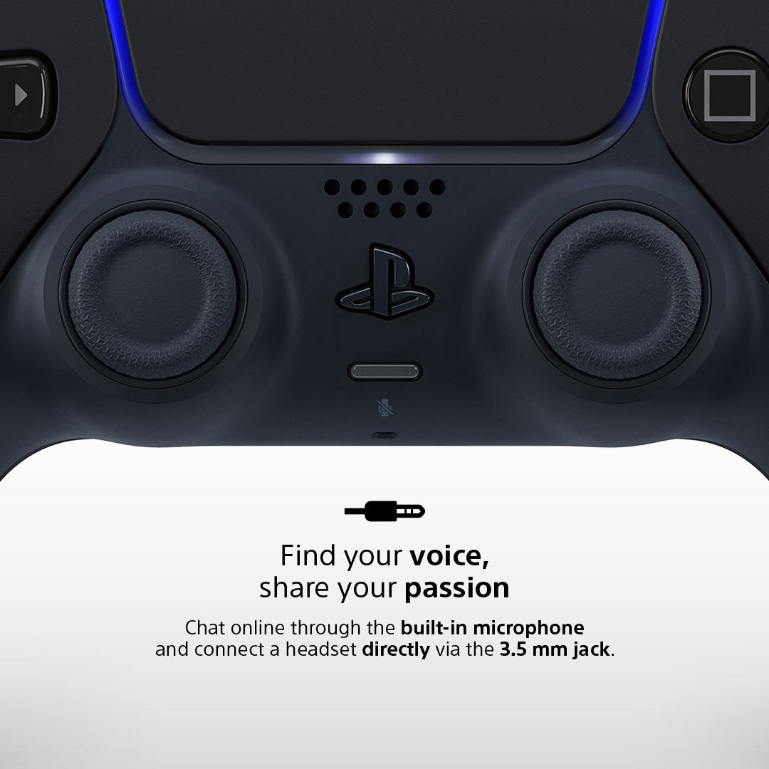 Midnight Black DualSense Wireless Controller - For PS5, PC, Mac & Mobile