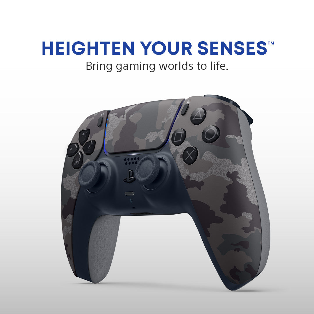 Grey Camouflage DualSense Wireless Controller - For PS5, PC, Mac & Mobile