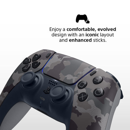 Grey Camouflage DualSense Wireless Controller - For PS5, PC, Mac & Mobile