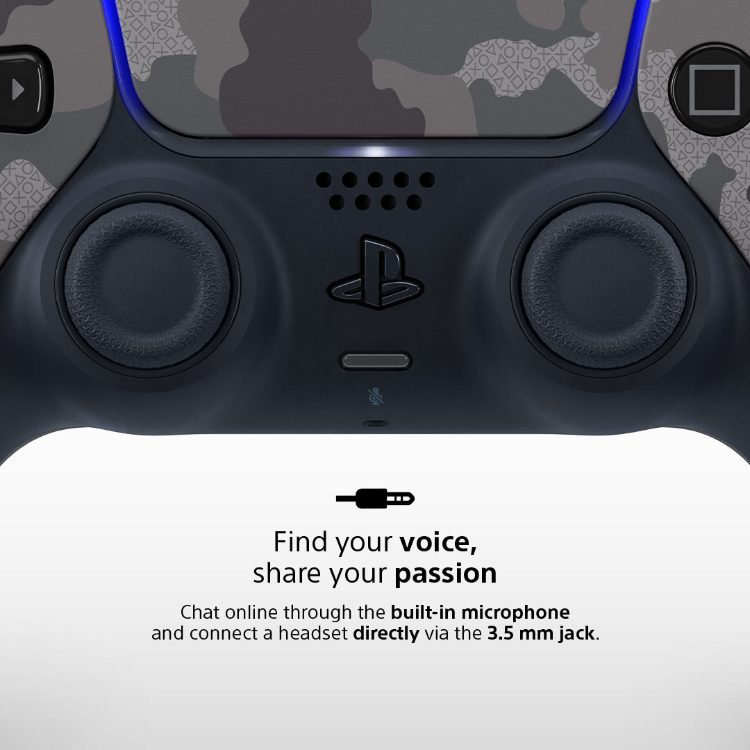 Grey Camouflage DualSense Wireless Controller - For PS5, PC, Mac & Mobile