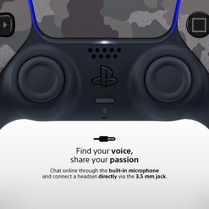 Grey Camouflage DualSense Wireless Controller - For PS5, PC, Mac & Mobile