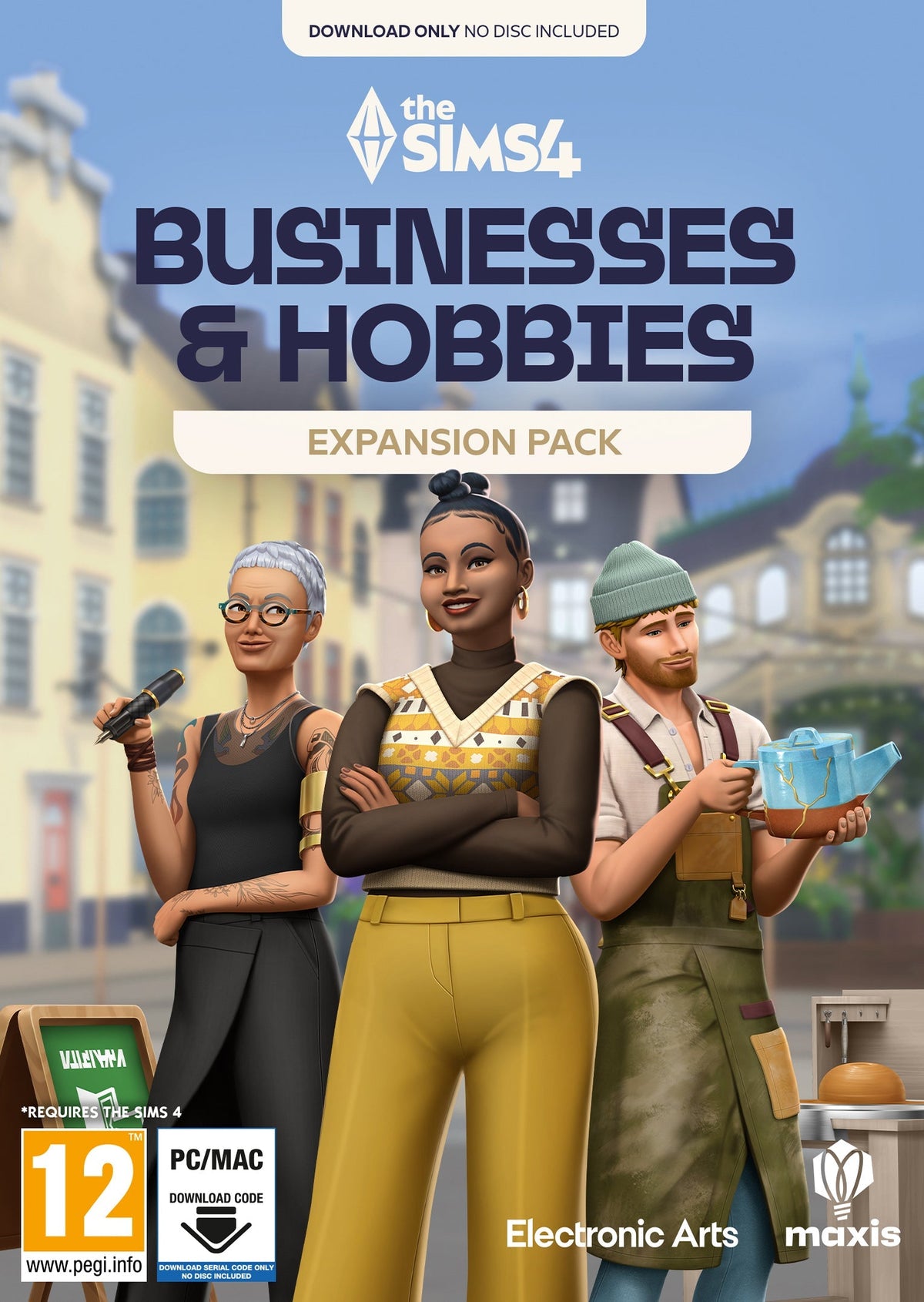The Sims 4 Business & Hobbies cover art for Windows PC