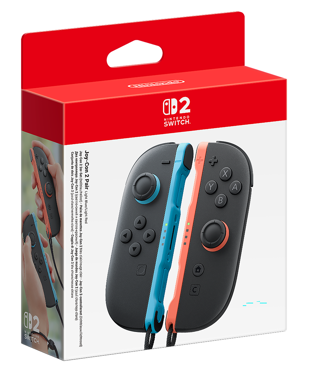 Nintendo Switch 2 Joy-Con Pair in Light Blue and Light Red