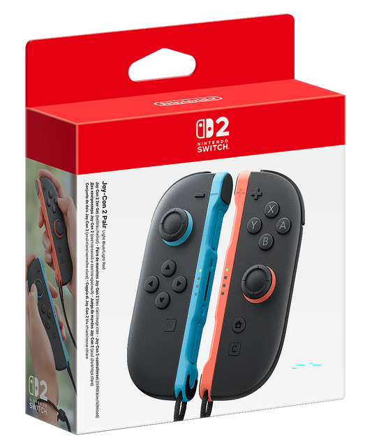 Nintendo Switch 2 Joy-Con Pair in Light Blue and Light Red