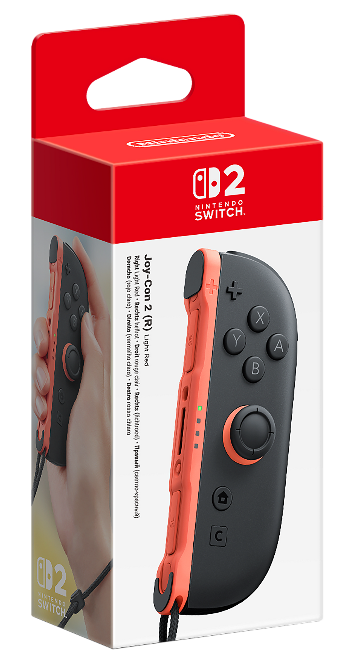 Nintendo Switch 2 Joy-Con (R) Light Red official controller