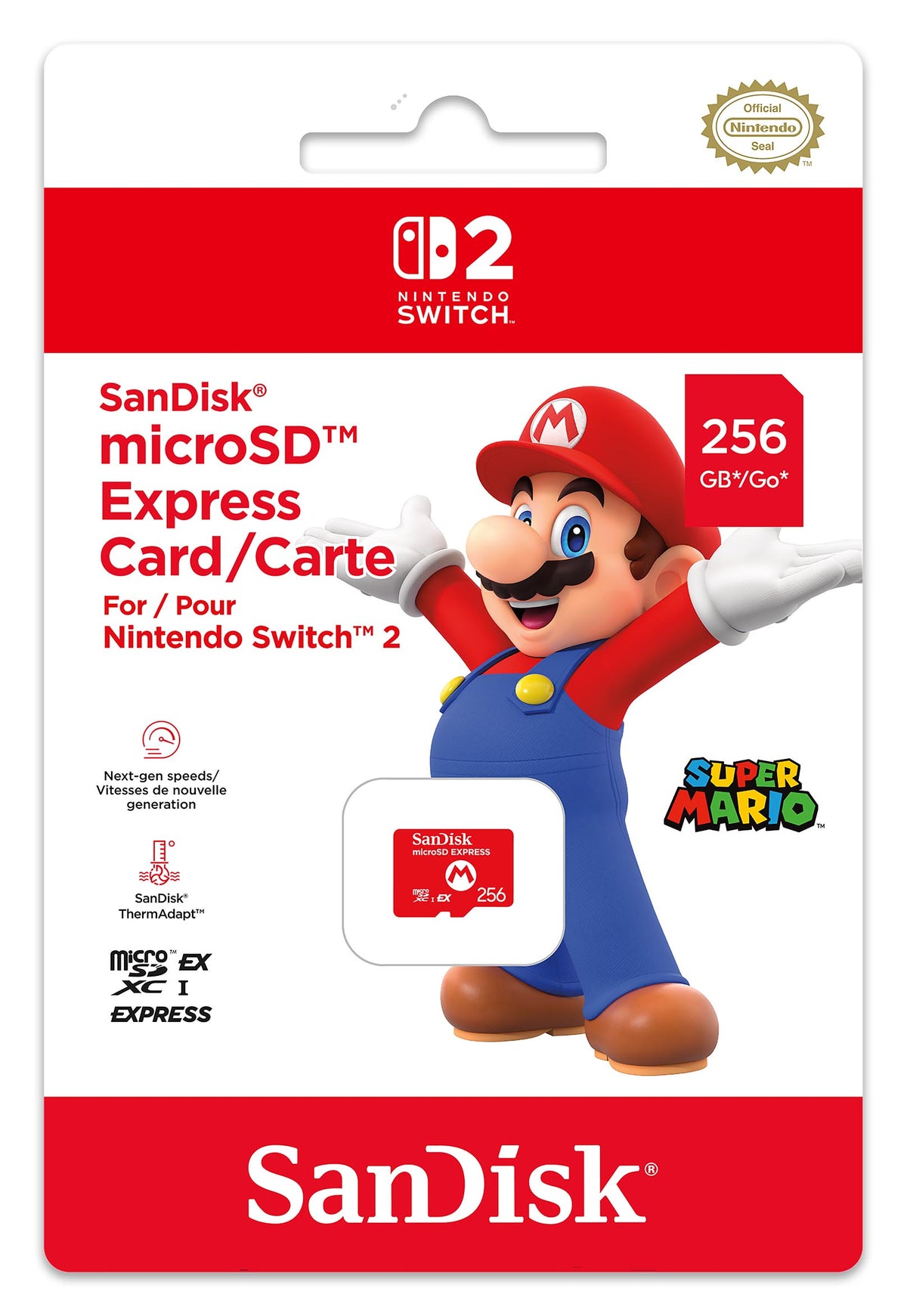 SanDisk microSD Express Card for Nintendo Switch 2 - 256GB
